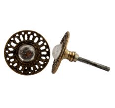 Antique Metal Round Dresser Knobs